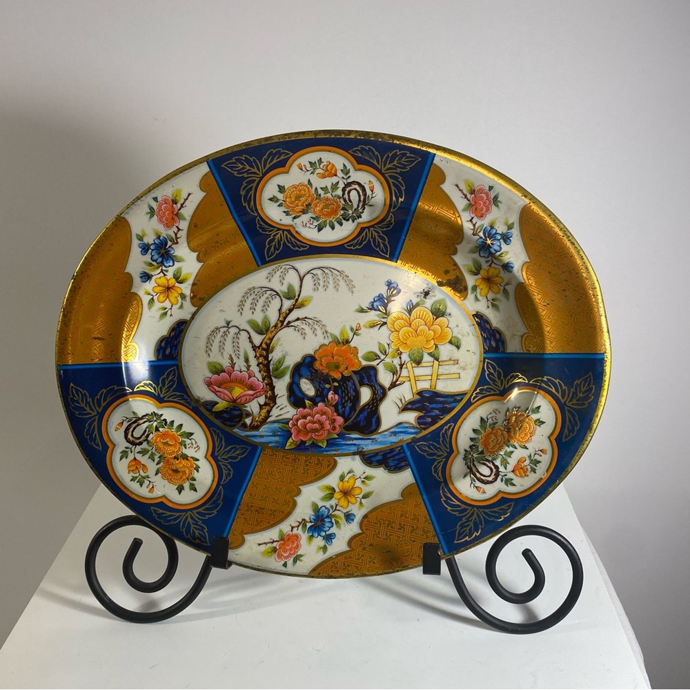 Daher Decorated Ware Oval Tin Tray Made in England